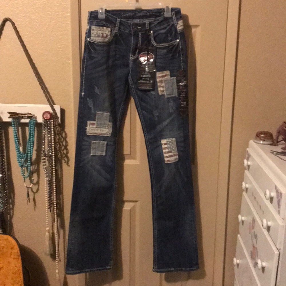 Cowgirl Tuff Fiercely Free 28 X-Long NWT